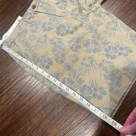 NWT Jachs NY Men's 31 Printed Stretch Chino 9" Bleecker Short Khaki Blue Floral - Picture 7 of 9